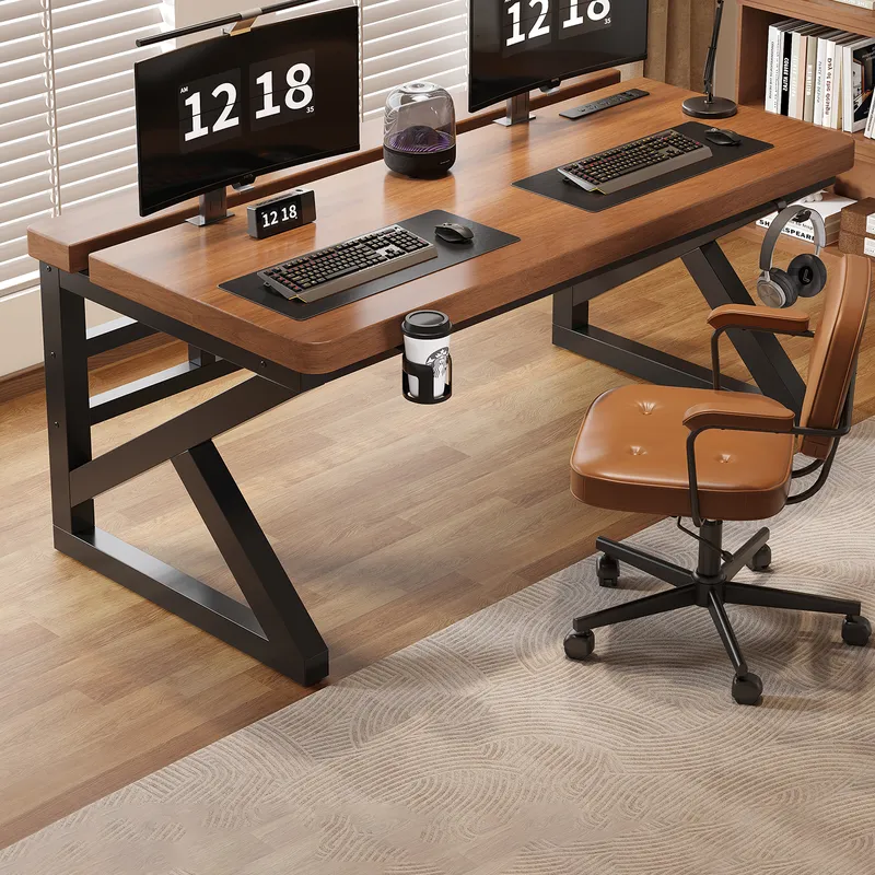Esports Gaming Furniture - طاولة كمبيوتر من الخشب الصلب، طاولة