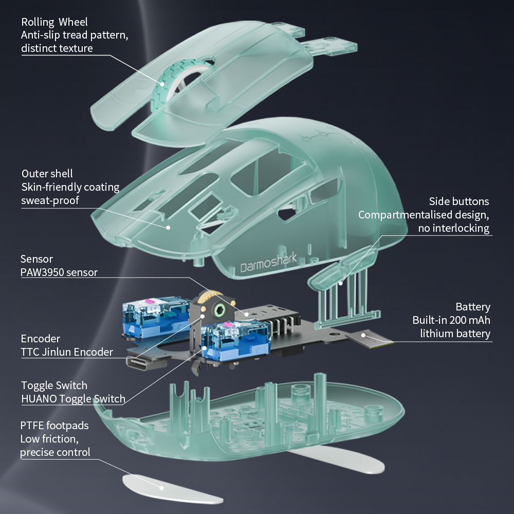 فأرة ألعاب لاسلكية Darmoshark  - مراجعة Esports Gaming Mouse Wireless وسعره