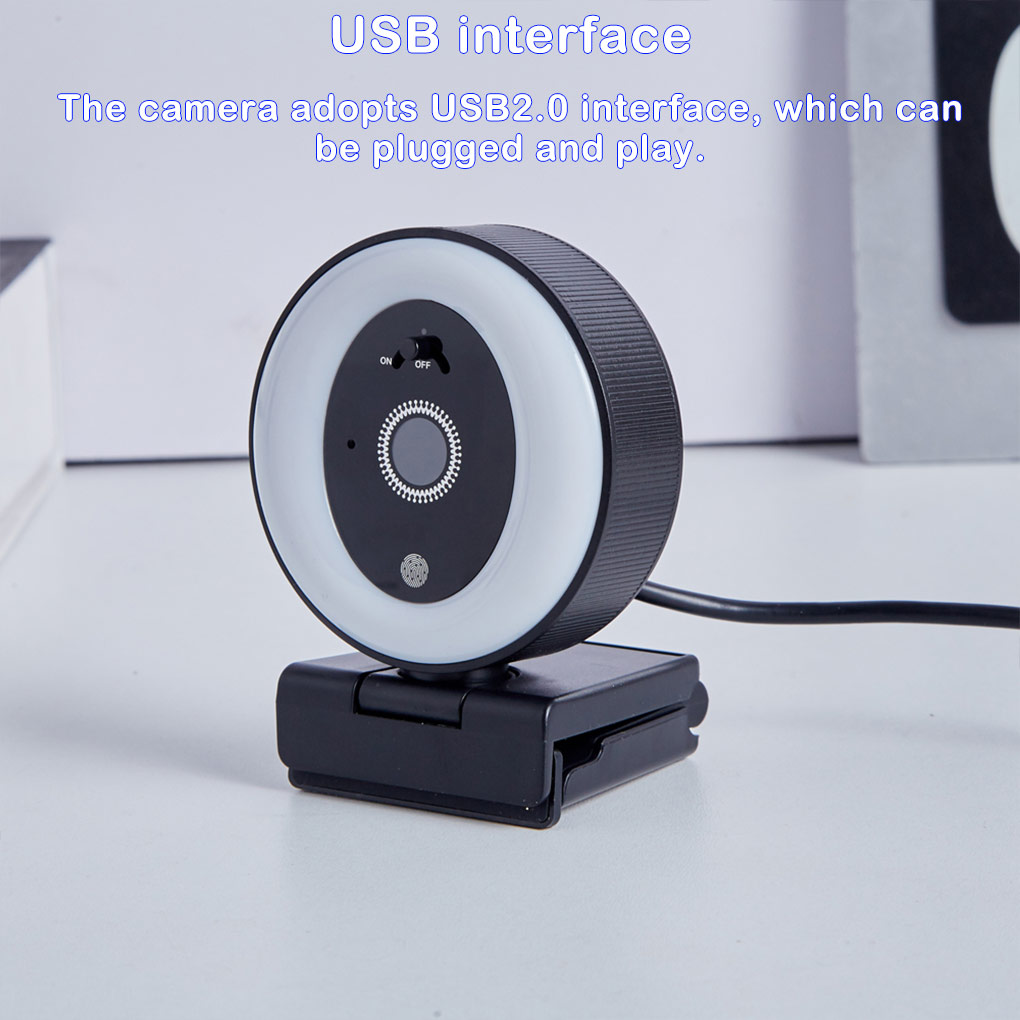 كاميرا ويب USB عالية الدقة 2K  - مراجعة Webcam Ring Light وسعره