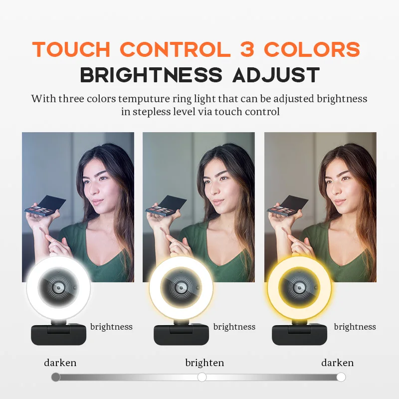 كاميرا ويب ذات تركيز تلقائي ال - مراجعة Webcam Ring Light وسعره