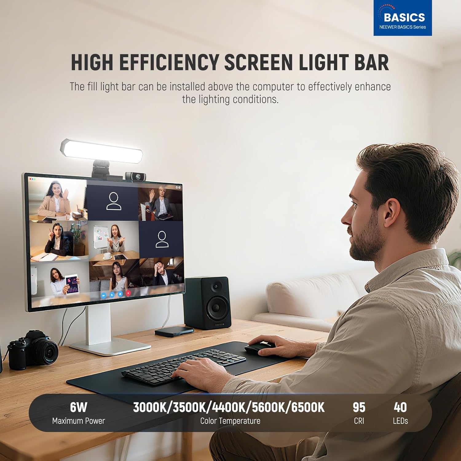 NEEWER Basics 6W Monitor Light - مراجعة Webcam Ring Light وسعره