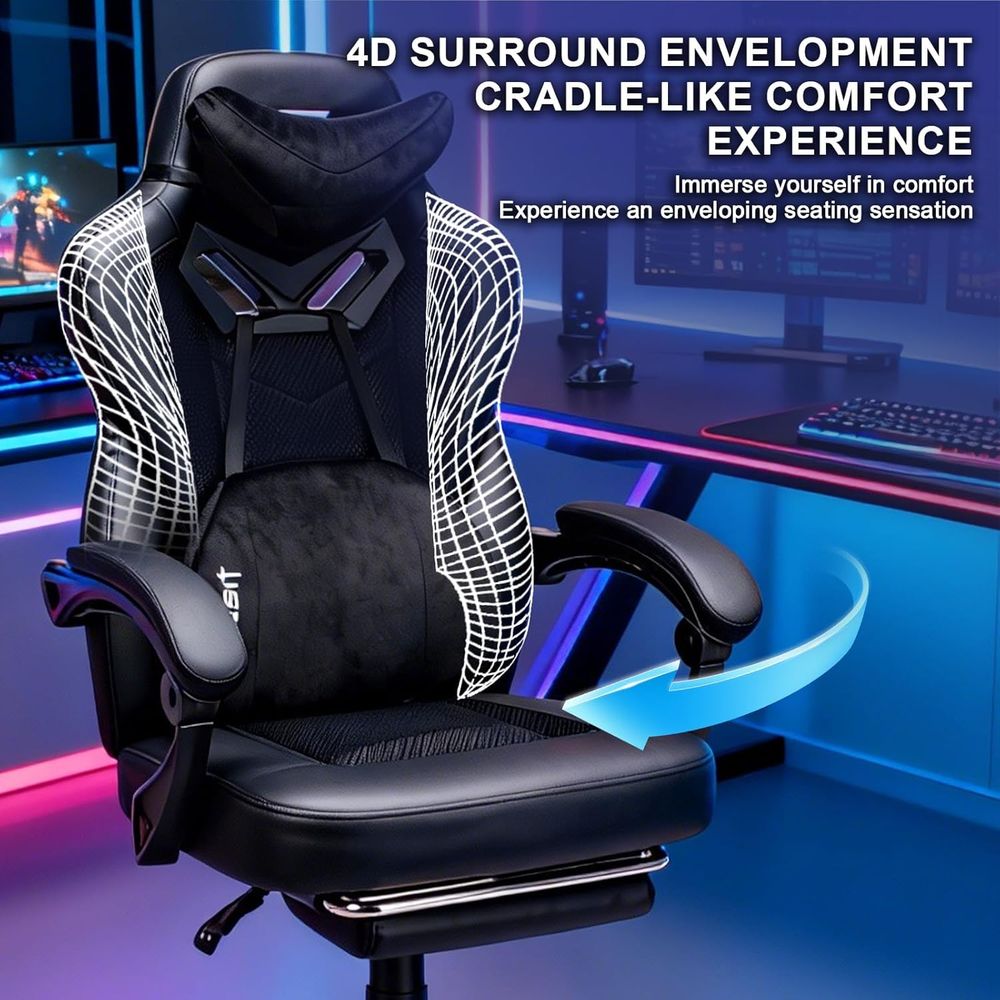 كرسي مكتب مريح قابل للإمالة مع - مراجعة Gaming & Esports District وسعره